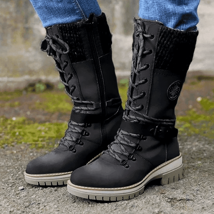 FrostLuxe - Waterproof Lace-Up Boots