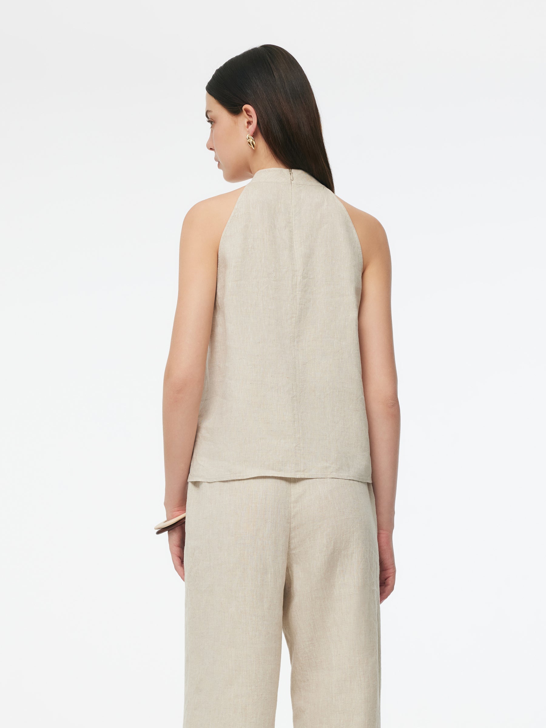 100% Linen Women's Halter Top