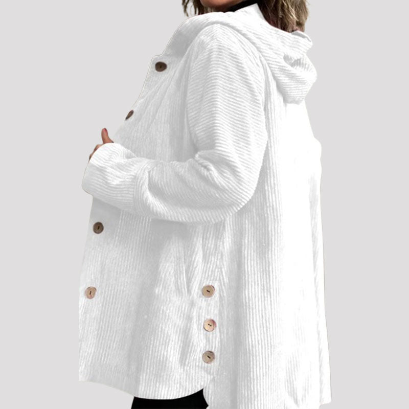 Casual Corduroy Hoodie for Autumn