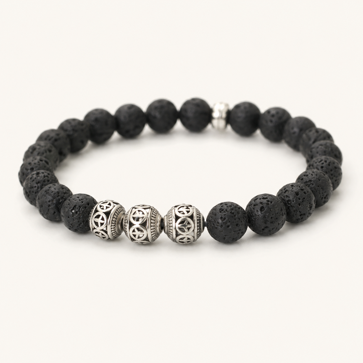 Daan | Armband Vredessymbool Lapis Lazuli Tijgerogen