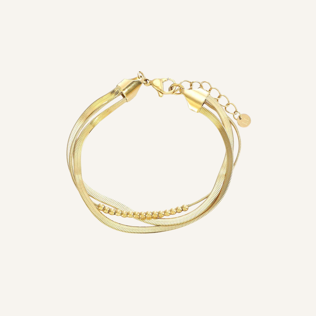 Daisy | Drielaagse Luxe Armband Goud