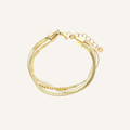 Daisy | Drielaagse Luxe Armband Goud