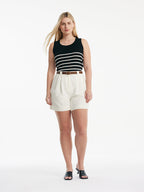 Striped Acetate and Cotton Tank Top