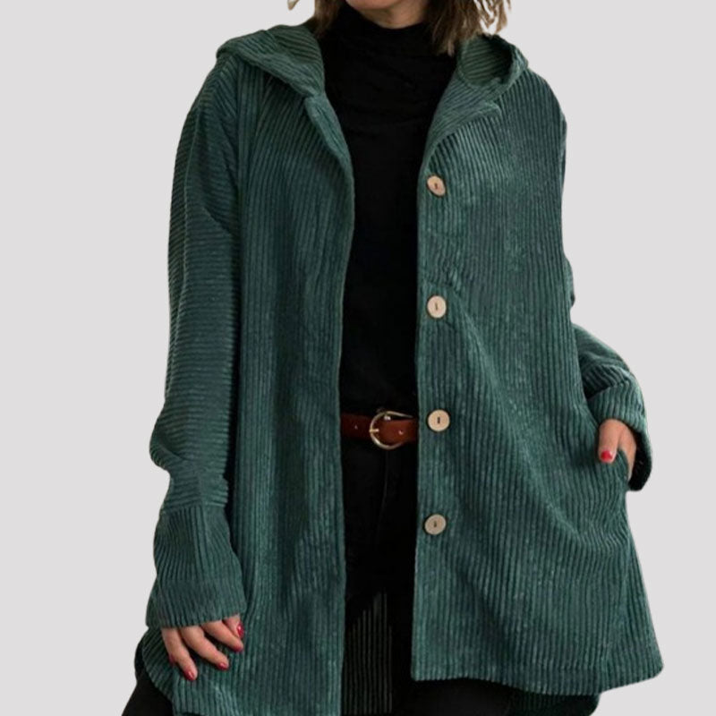 Casual Corduroy Hoodie for Autumn