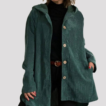 Casual Corduroy Hoodie for Autumn