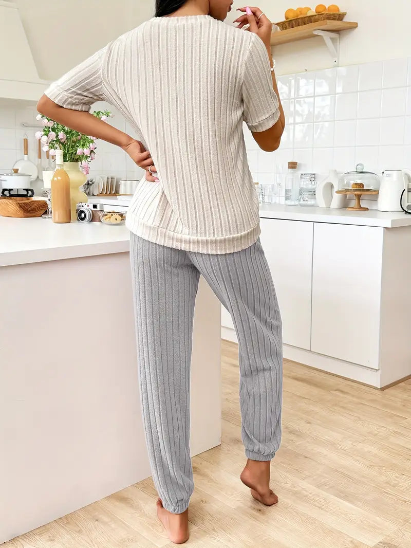 Pyjama Set Amore in Rib Velours