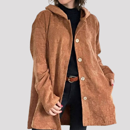 Casual Corduroy Hoodie for Autumn