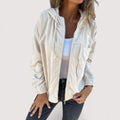 Marta Women's Cord Hooded Jacket – Casual, Warm & Comfortable