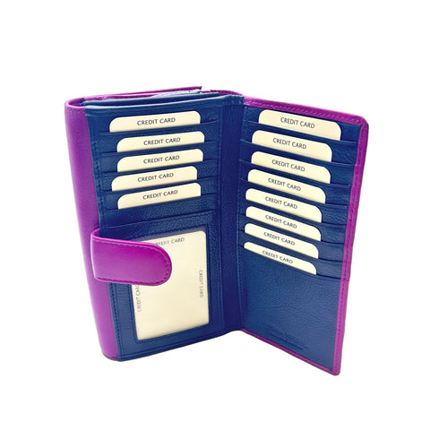 155 Ladies' Purse Fuchsia/Blue