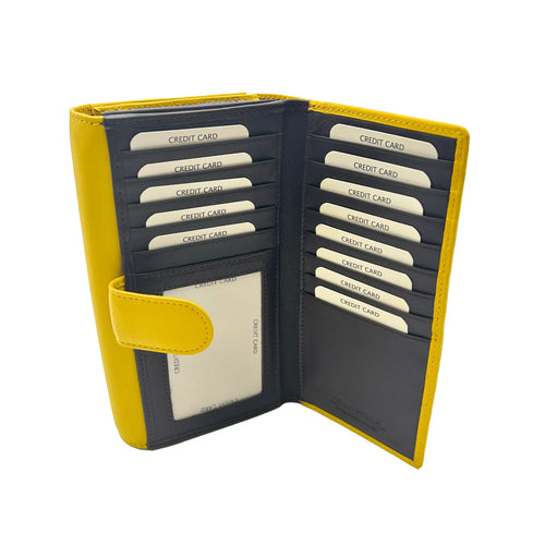 155 Women's Purse Yellow/Dark Brown