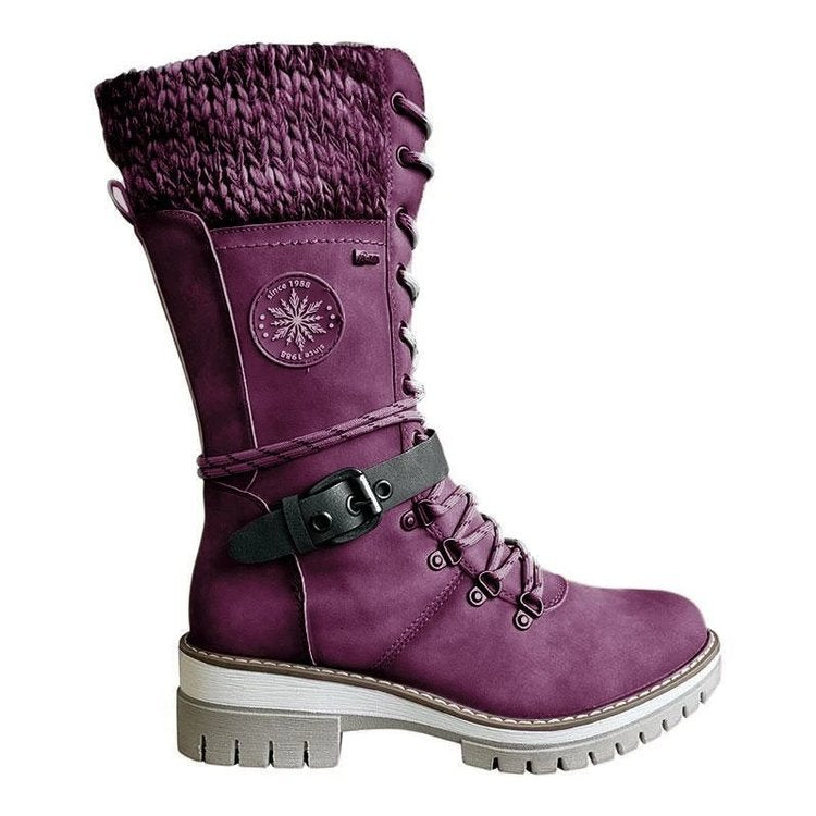 FrostLuxe - Waterproof Lace-Up Boots