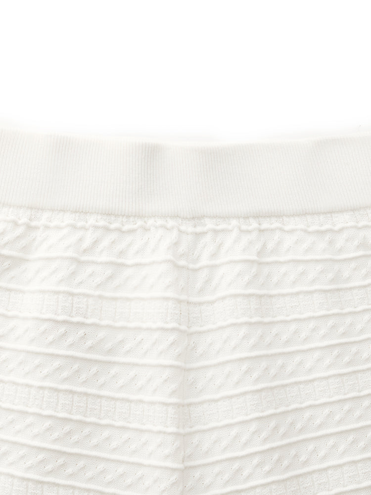 Cotton Top with Cut-Outs and Trousers - Two-Piece Set
