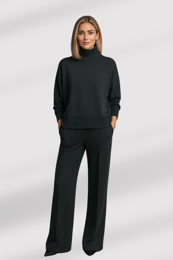 Lara | Knitted Loungewear Set with Roll Neck