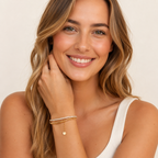 Mia | Gelaagde Roestvrijstalen Armband met Cubic Zirconia
