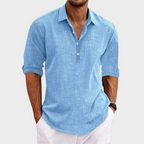 Eberhard – Casual Long-Sleeve Shirt Made from Cotton and Linen