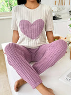 Pyjama Set Amore in Rib Velours