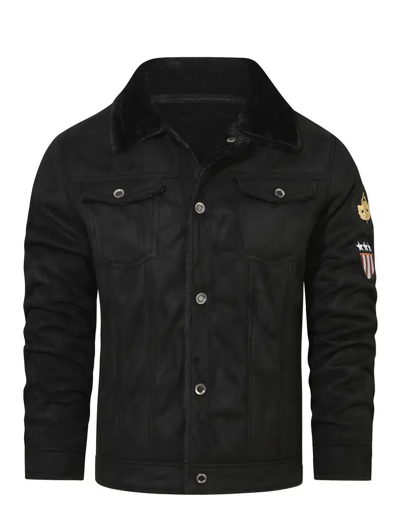 Frederik – Casual Polyester Jacket with Faux Fur Lining