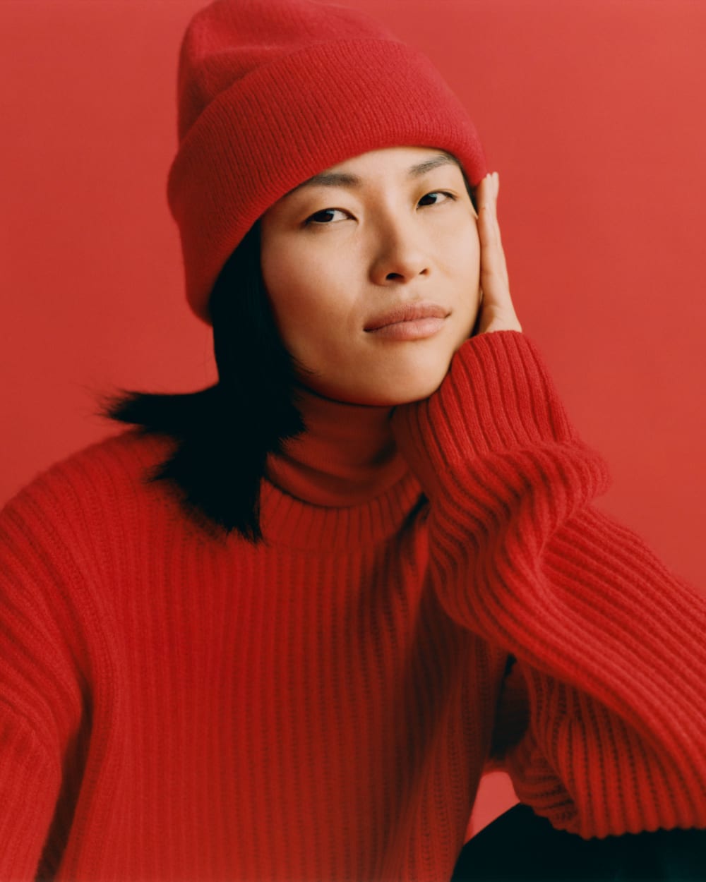 Merino Wool Beanie | Classic Red