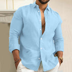 Leandro | Casual cotton linen vintage shirt