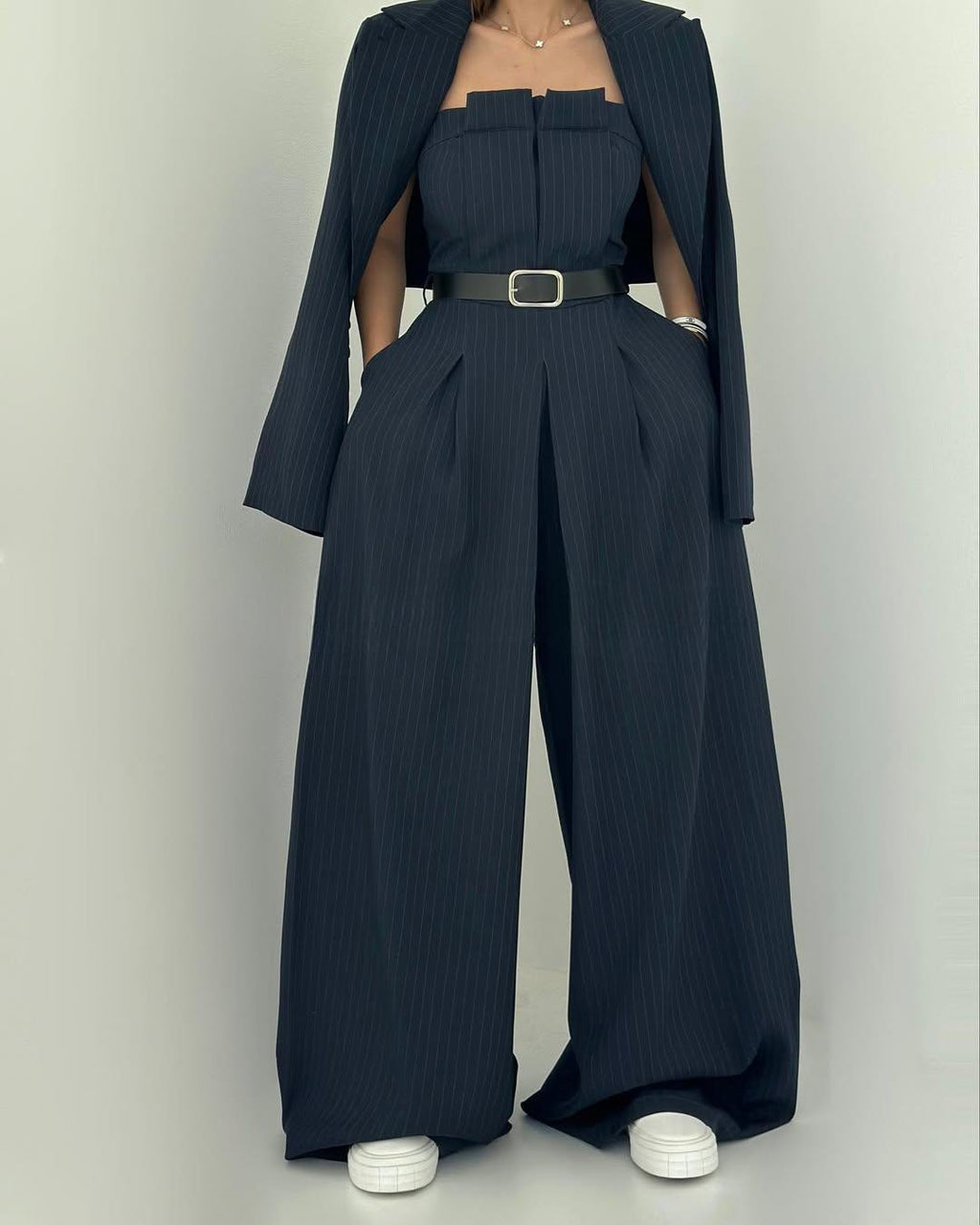 Lauralie | Strapless Blazer-Style Jumpsuit