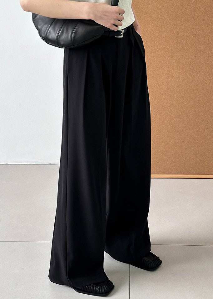 2025 New Beige High-Waisted Trousers with Pockets for Summer