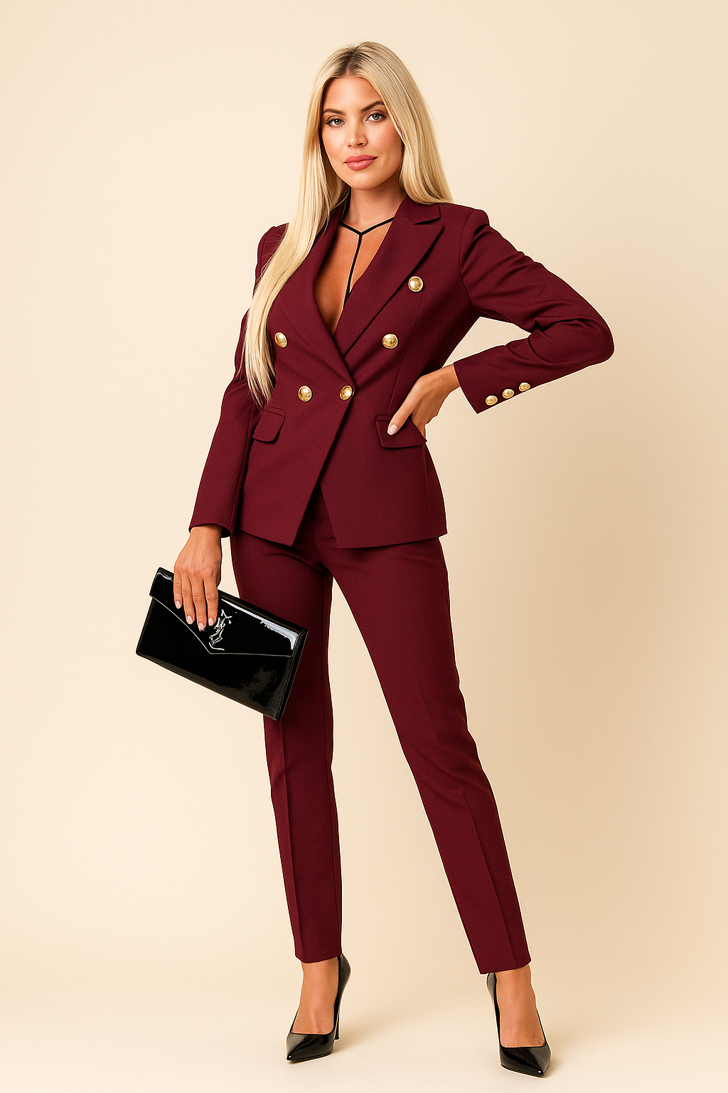 Rina | Suit Set – Double-Breasted Blazer & Tailored Trousers