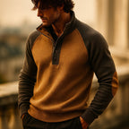 Raziel | Casual Long Sleeve Knit Shirt with Stand-Up Collar