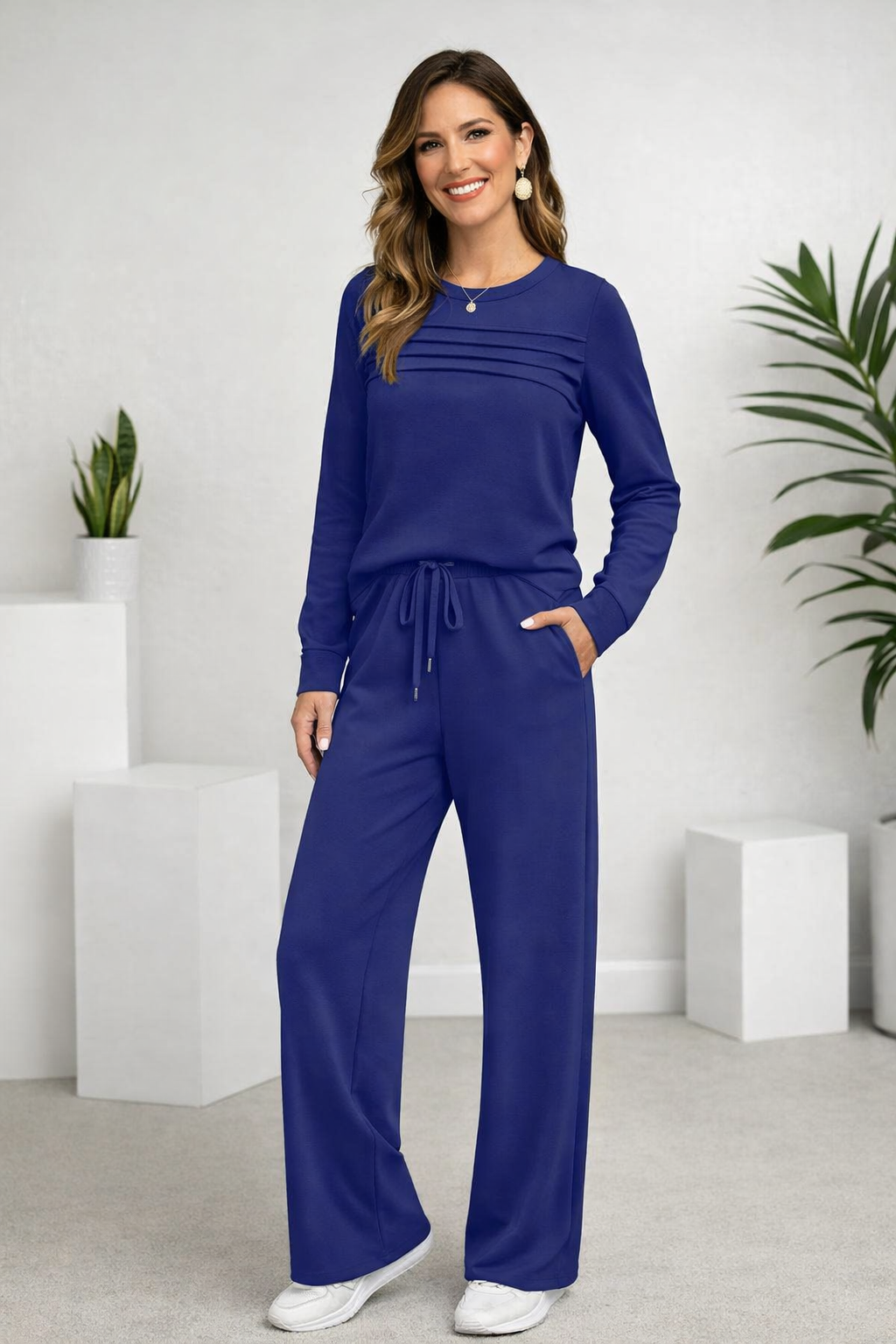 Round Neck | Top and Drawstring Trousers