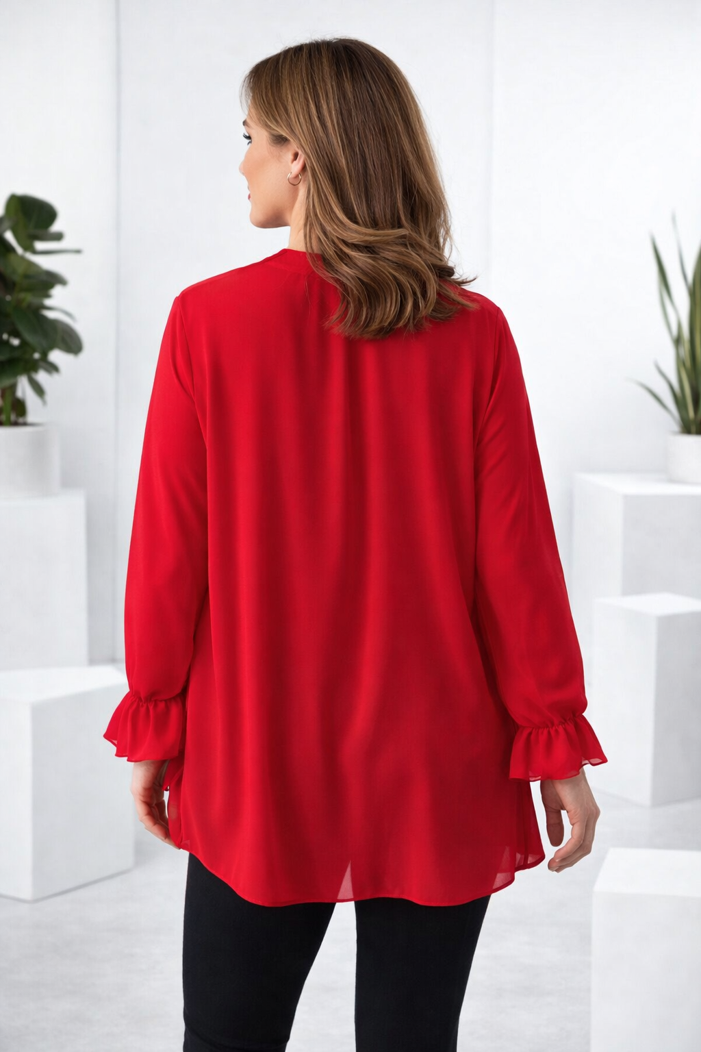 Long-Sleeved | Chiffon Top