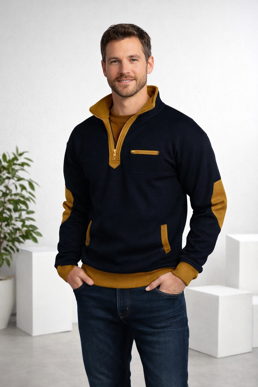 Collar | Pullover with Quarter Zip