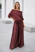 Nysa | Satin Trousers and Blouse Set