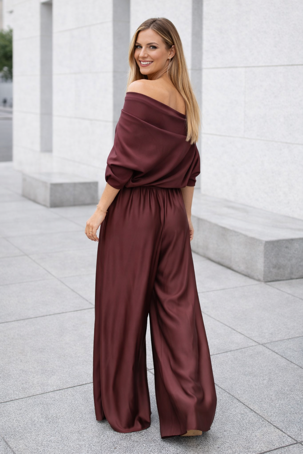 Nysa | Satin Trousers and Blouse Set
