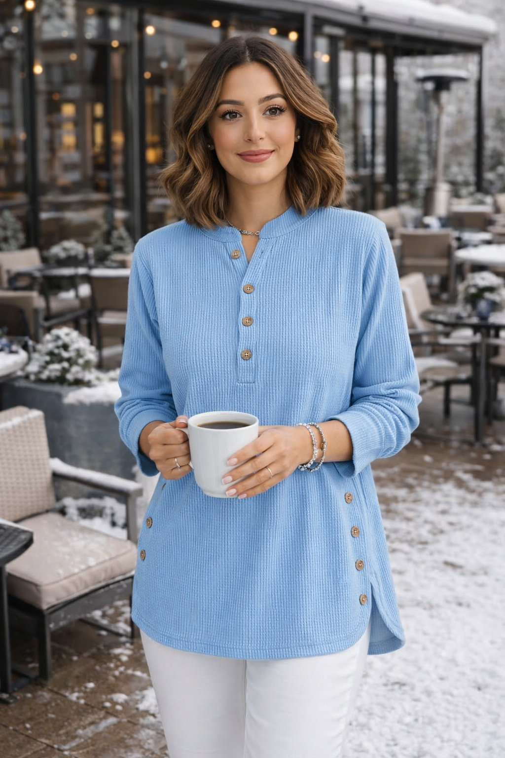 Hannah | Cord Henley Top