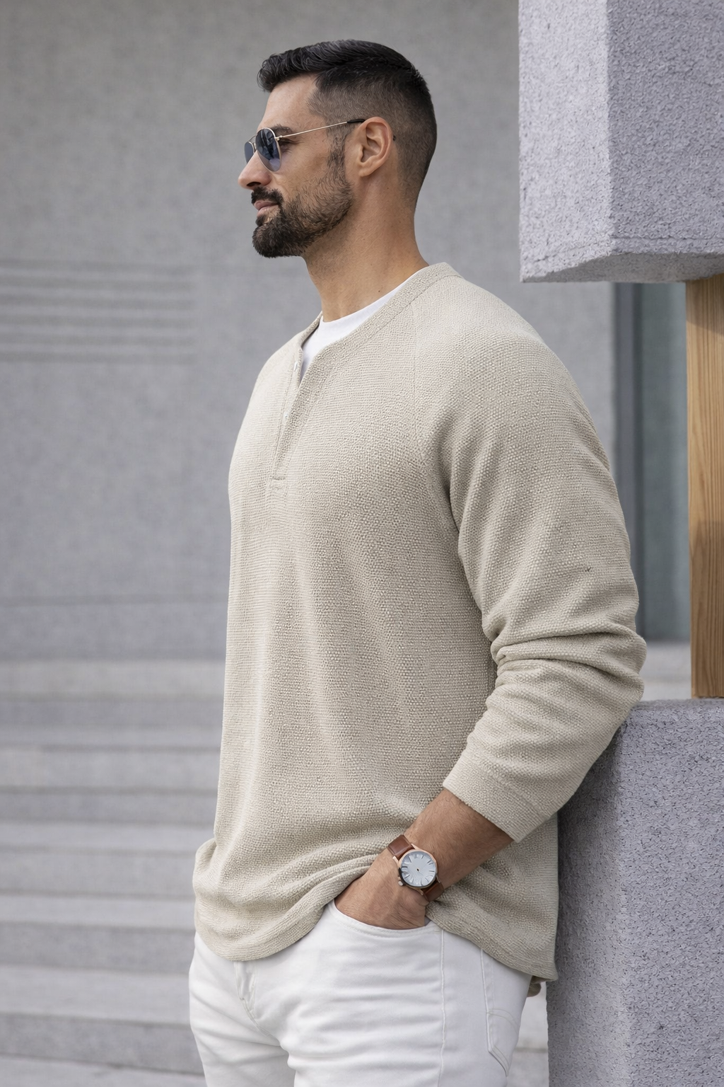 Brogan | Long-Sleeved Henley Shirt with Comfortable Fit