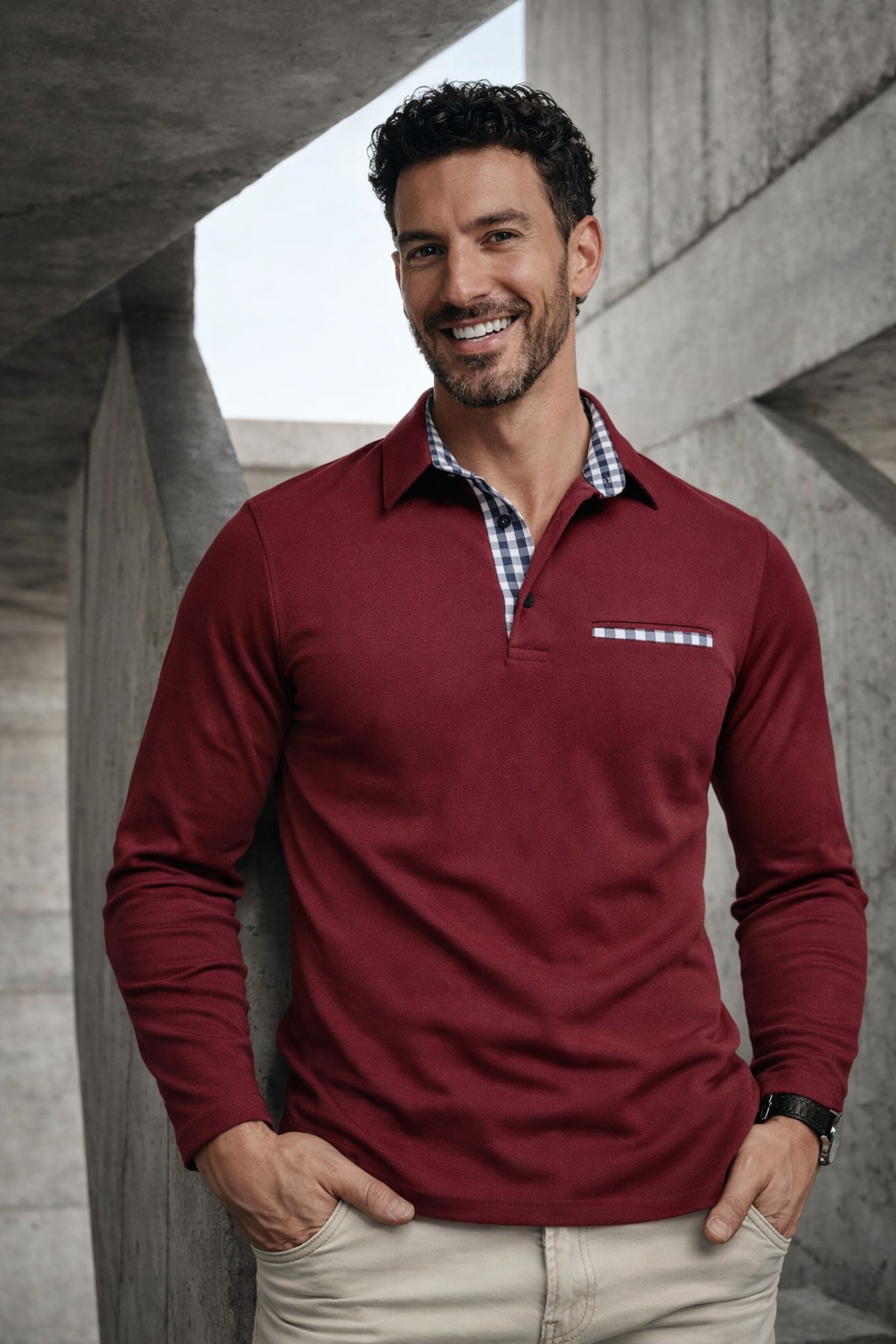 Men's Long Sleeve Polo Shirt – Luxury, Stylish & Comfortable