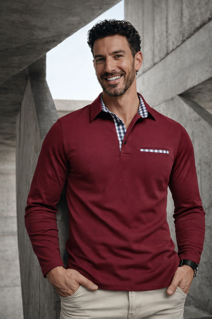 Men's Long Sleeve Polo Shirt – Luxury, Stylish & Comfortable