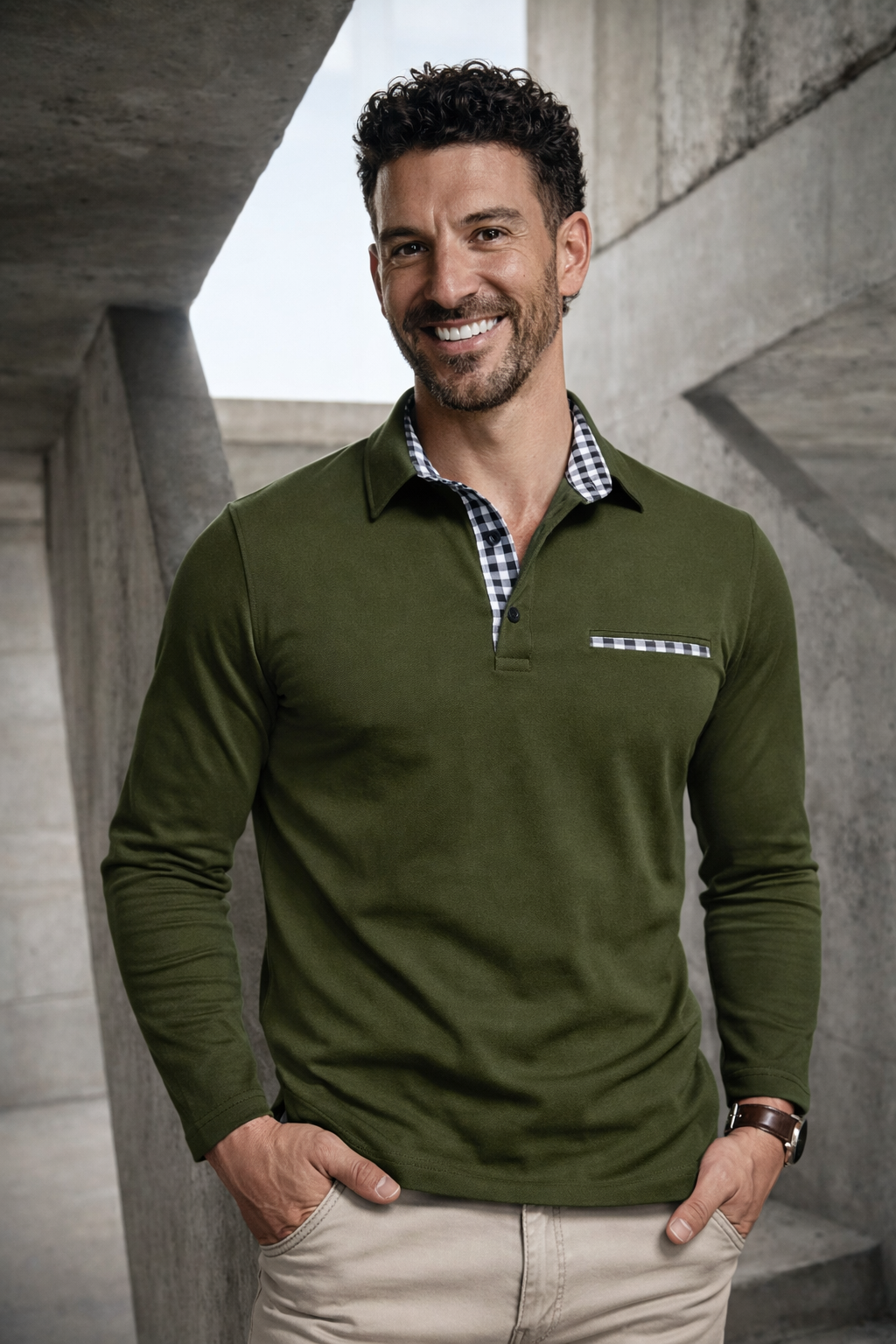 Men's Long Sleeve Polo Shirt – Luxury, Stylish & Comfortable