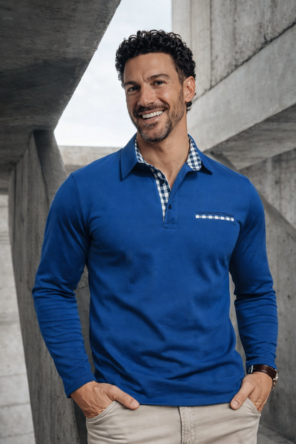 Men's Long Sleeve Polo Shirt – Luxury, Stylish & Comfortable