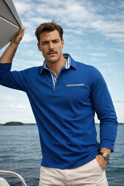 Men's Long Sleeve Polo Shirt – Luxury, Stylish & Comfortable
