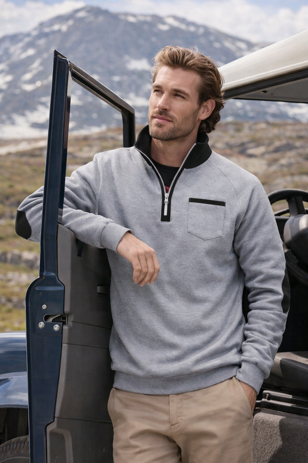 Lovas | Men's Jumper with Half Zip