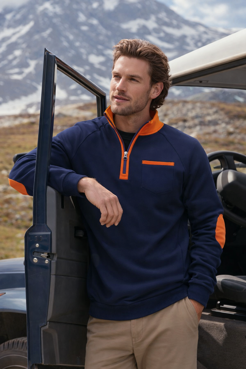 Lovas | Men's Jumper with Half Zip