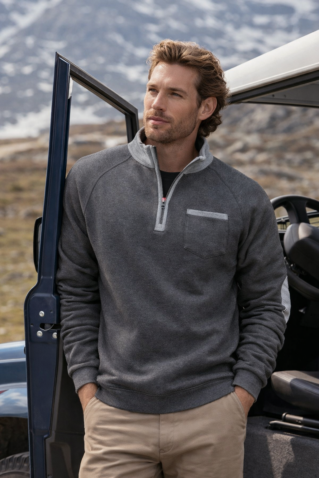 Lovas | Men's Jumper with Half Zip