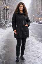 Isolde | Lightweight, quilted coat with a glossy surface