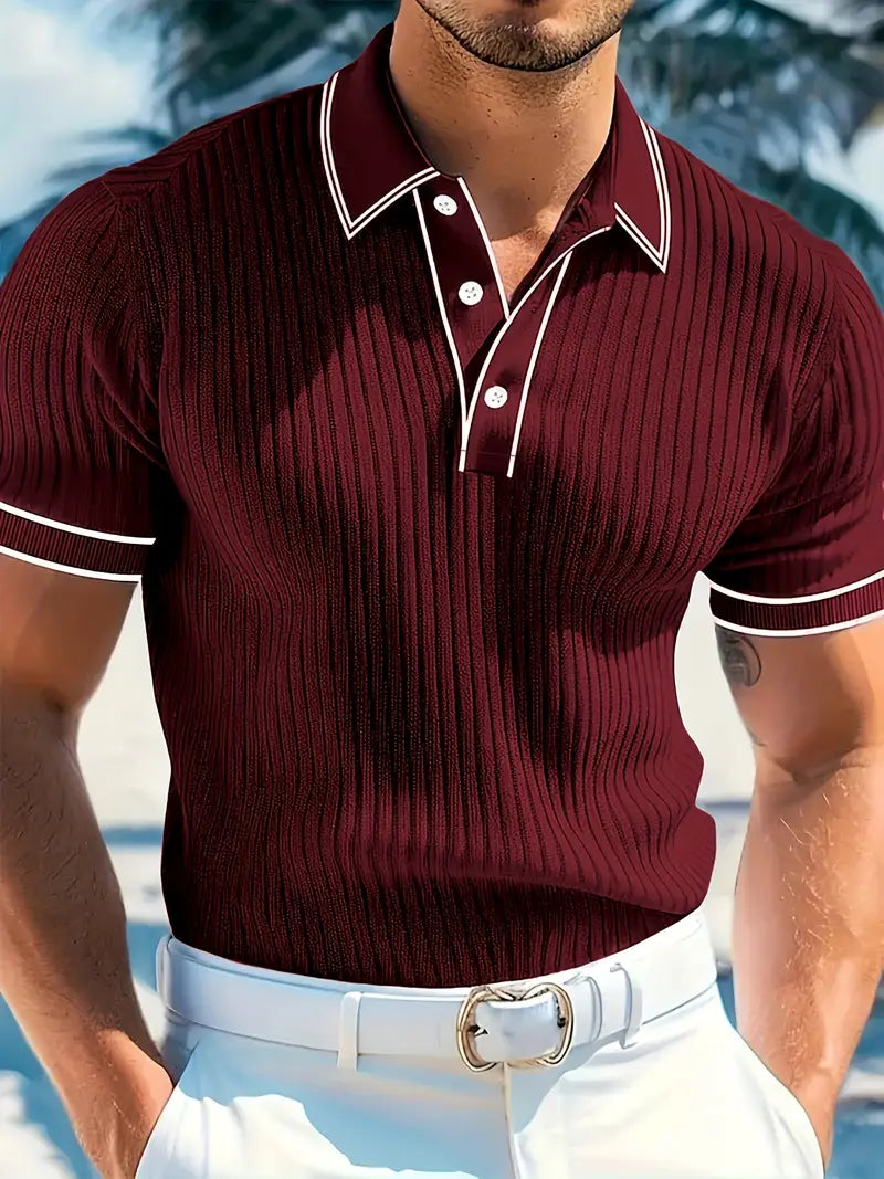 Orestis - Elegant Polo Shirt with Short Sleeves