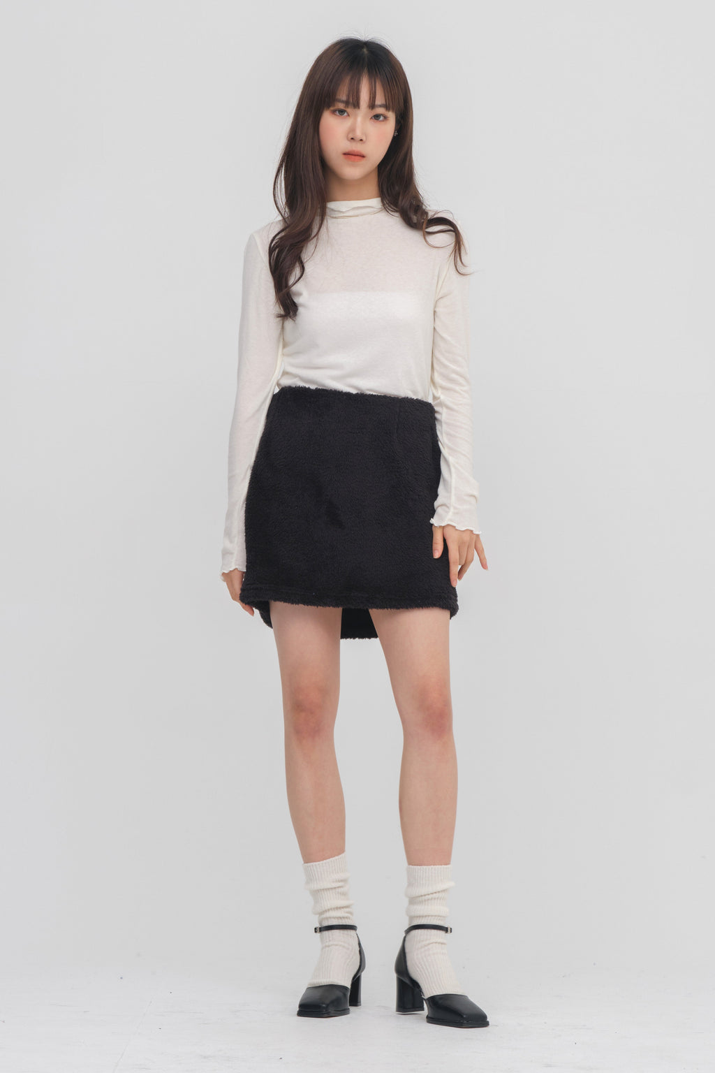 Square Mary Jane Mid Heels