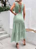 Bohemian Lace-Up Dress