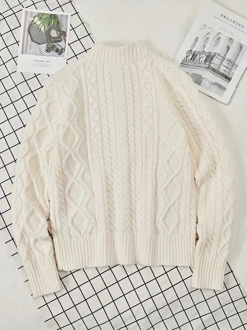 Rabada | Pullover with Half Zip and Stand-Up Collar
