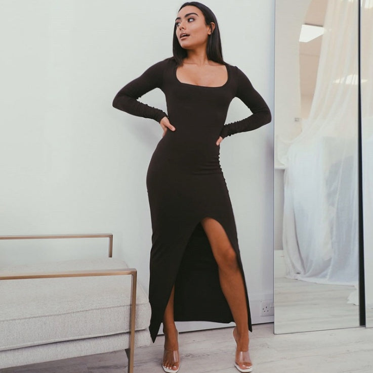 Chic Square Neck Dress