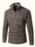 Ingram - Casual Pullover with Stand-Up Collar and Quarter Zip