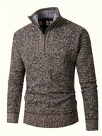 Ingram - Casual Pullover with Stand-Up Collar and Quarter Zip